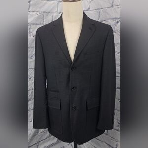 Johnston & Murphy Sport Coat Blazer Jacket Check Working Cuffs Tab Medium 40R